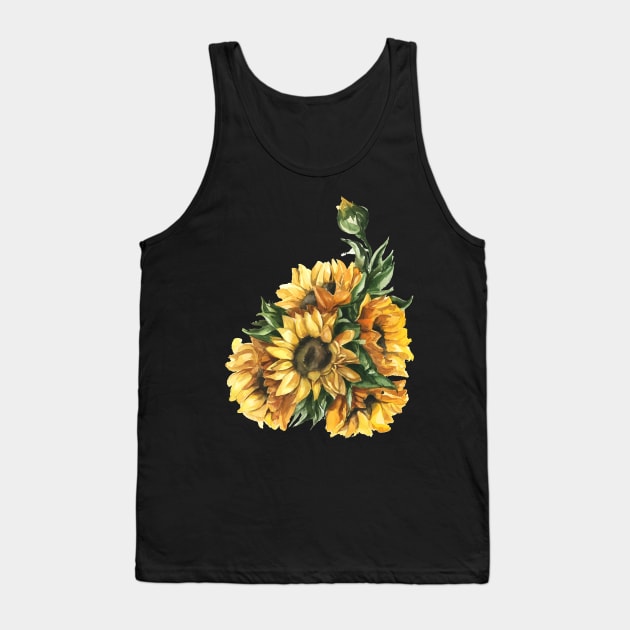 Sunflowers Tank Top by Kira Balan